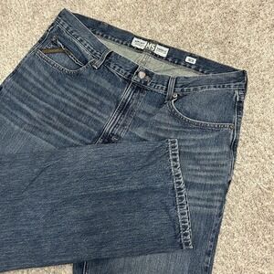 Ariat M5 Straight Jeans Mens 38X30 Blue Denim Legacy Cotton Western Cowboy